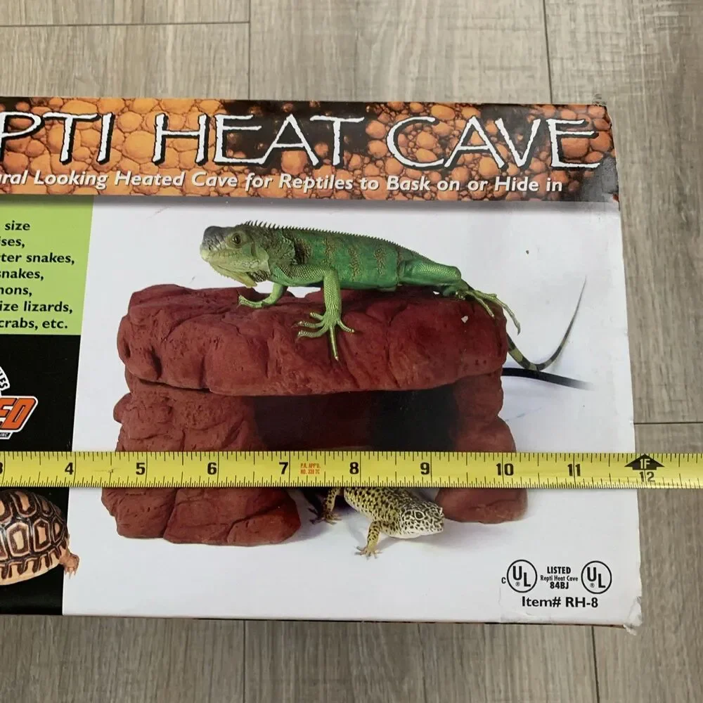 Zoo Med RH-8 Repti Heat Cave Gray Natural Looking Heated Shelter Reptile